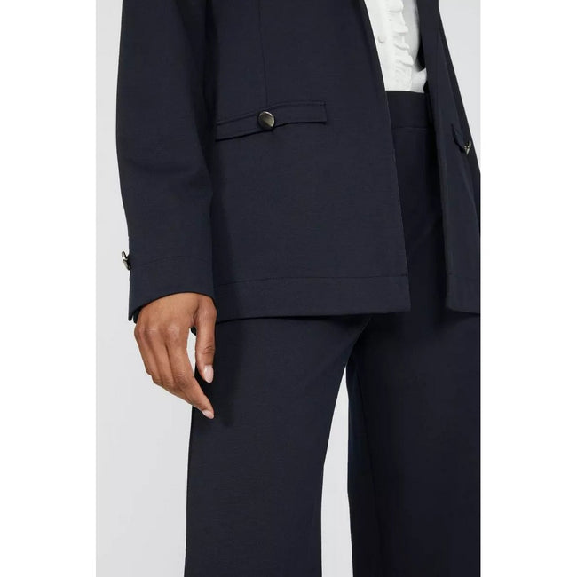 Navy - Side - Principles Womens-Ladies Ponte Button Detail Blazer