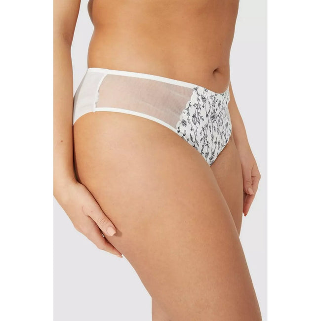 Black-White - Side - Gorgeous Womens-Ladies Meadow Floral Briefs
