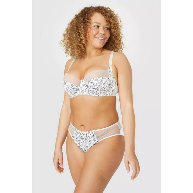 Black-White - Lifestyle - Gorgeous Womens-Ladies Meadow Floral Briefs