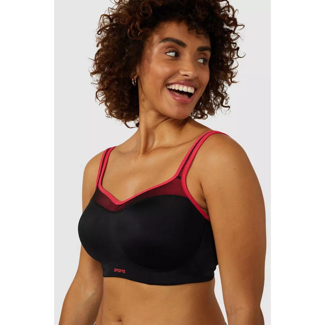 Black - Lifestyle - Gorgeous Womens-Ladies High Impact Sports Bra