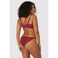 Berry - Back - Gorgeous Womens-Ladies Scroll Embroidered Tanga