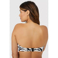 White-Black - Back - Gorgeous Womens-Ladies Zebra Print Strapless Bikini Top
