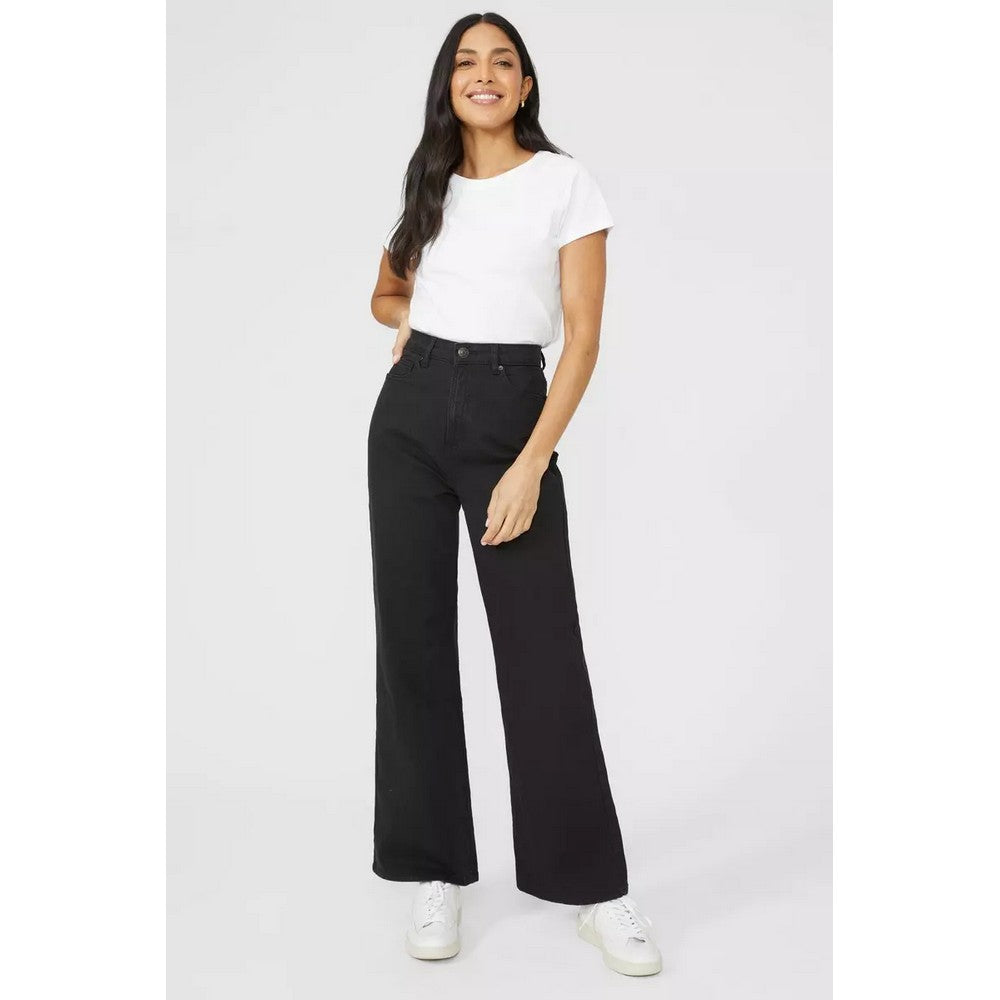 Black - Lifestyle - Mantaray Womens-Ladies Bootcut Jeans