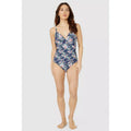 Navy - Lifestyle - Debenhams Womens-Ladies Floral Twisted One Piece Swimsuit