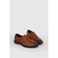 Tan - Back - Debenhams Mens Leather Airsoft Shoes
