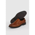 Tan - Side - Debenhams Mens Leather Airsoft Shoes