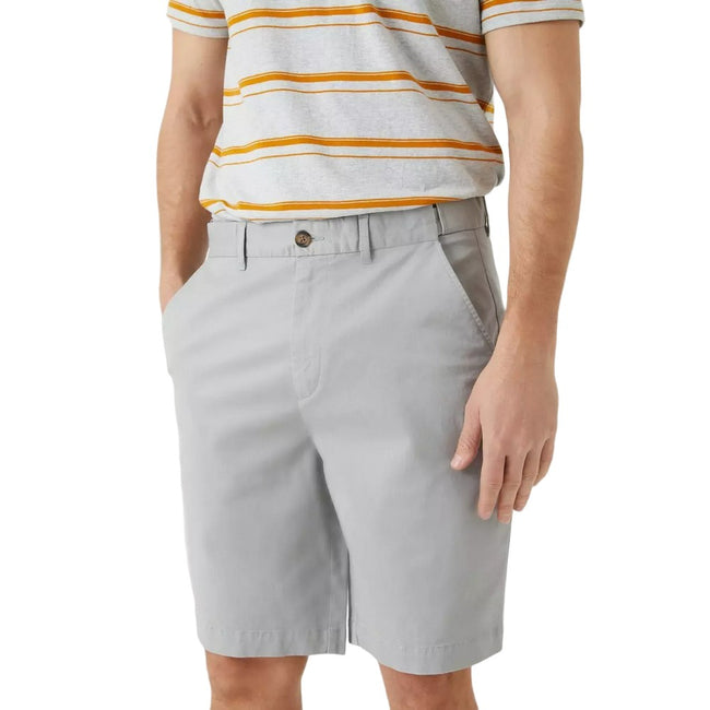 Pale Grey - Front - Maine Mens Premium Chino Shorts