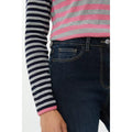 Dark Wash - Side - Maine Womens-Ladies 5 Pockets Straight Leg Jeans