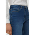Mid Wash - Side - Maine Womens-Ladies 5 Pockets Straight Leg Jeans