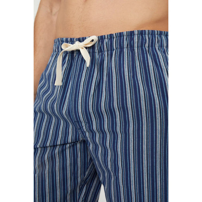 Blue - Side - Debenhams Mens Woven Lounge Shorts