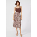 Brown - Lifestyle - Principles Womens-Ladies Leopard Print Ruched Front Midi Skirt