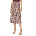Brown - Front - Principles Womens-Ladies Leopard Print Ruched Front Midi Skirt