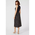 Black - Back - Principles Womens-Ladies Spotted Ruched Front Midi Skirt