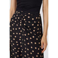 Black - Side - Principles Womens-Ladies Spotted Ruched Front Midi Skirt