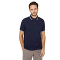 Navy - Front - Maine Mens Pique Tipped Polo Shirt