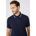 Navy - Side - Maine Mens Pique Tipped Polo Shirt