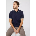 Navy - Lifestyle - Maine Mens Pique Tipped Polo Shirt