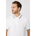 White - Side - Maine Mens Pique Tipped Polo Shirt