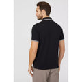 Black - Back - Maine Mens Pique Tipped Polo Shirt