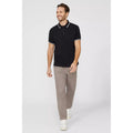 Black - Lifestyle - Maine Mens Pique Tipped Polo Shirt