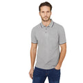 Grey - Front - Maine Mens Pique Tipped Polo Shirt