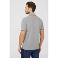 Grey - Back - Maine Mens Pique Tipped Polo Shirt