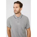 Grey - Side - Maine Mens Pique Tipped Polo Shirt