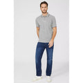Grey - Pack Shot - Maine Mens Pique Tipped Polo Shirt
