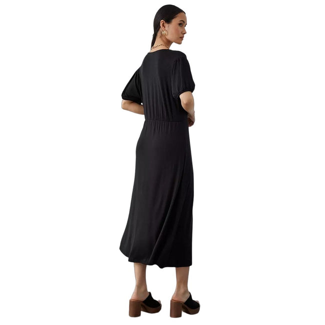 Black - Back - Principles Womens-Ladies Jersey V Neck Midi Dress