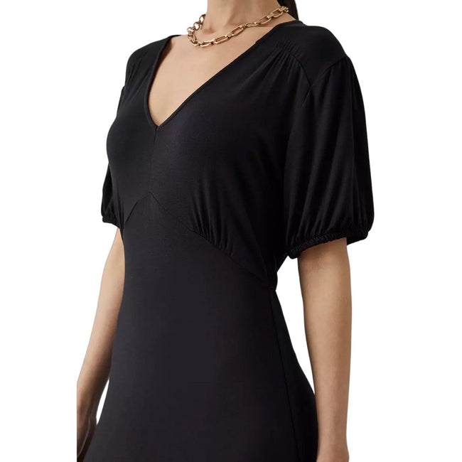 Black - Side - Principles Womens-Ladies Jersey V Neck Midi Dress