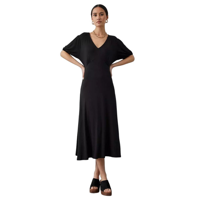 Black - Lifestyle - Principles Womens-Ladies Jersey V Neck Midi Dress
