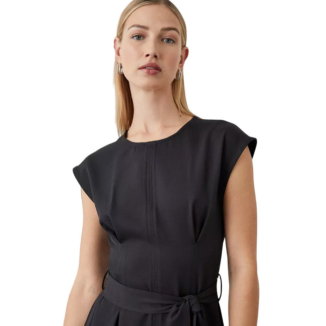 Black - Side - Principles Womens-Ladies Belted Pleated Dress