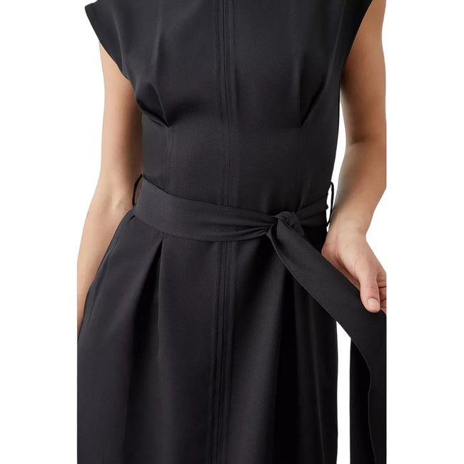 Black - Lifestyle - Principles Womens-Ladies Belted Pleated Dress