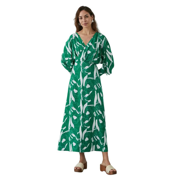 Green - Lifestyle - Principles Womens-Ladies Floral Batwing Sleeve Midi Dress