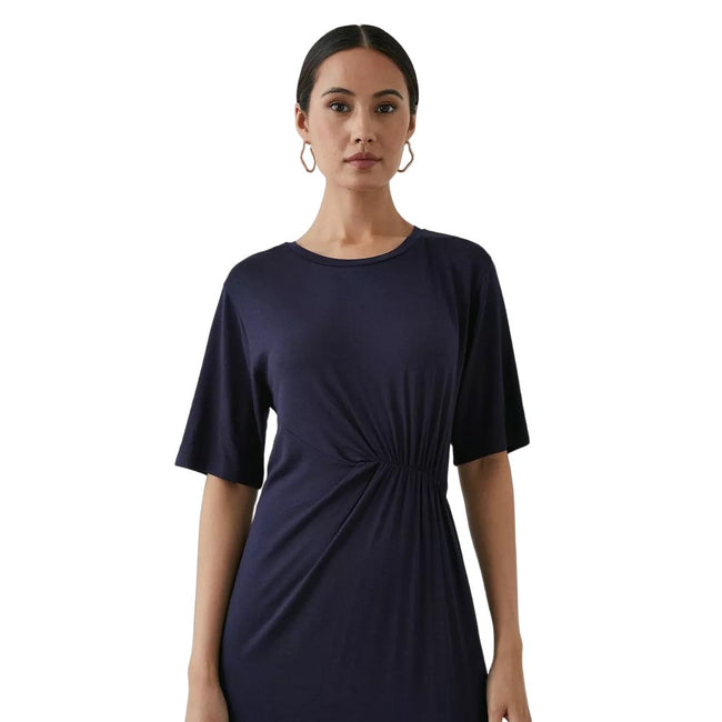 Navy - Lifestyle - Principles Womens-Ladies Jersey Ruched Maxi Dress