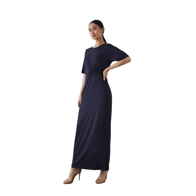 Navy - Front - Principles Womens-Ladies Jersey Ruched Maxi Dress