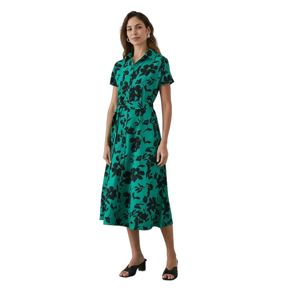 Green - Lifestyle - Principles Womens-Ladies Stencil Shirt Dress