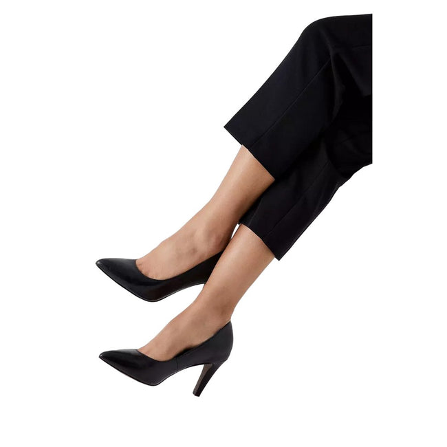 Black - Lifestyle - Principles Womens-Ladies Danielle Leather Pointed Court Shoes