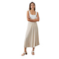 Oyster - Side - Principles Womens-Ladies Jersey Pleated Midi Skirt