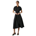 Black - Front - Principles Womens-Ladies Front Tie Midi Dress