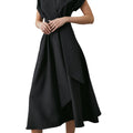 Black - Side - Principles Womens-Ladies Front Tie Midi Dress