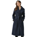 Navy - Front - Principles Womens-Ladies Belted Wrap Longline Coat