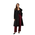 Black - Lifestyle - Principles Womens-Ladies Belted Wrap Longline Coat