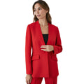 Red - Front - Principles Womens-Ladies Collarless Single-Breasted Blazer