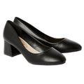 Black - Front - Principles Womens-Ladies Deacon Almond Toe Low Block Heel Court Shoes