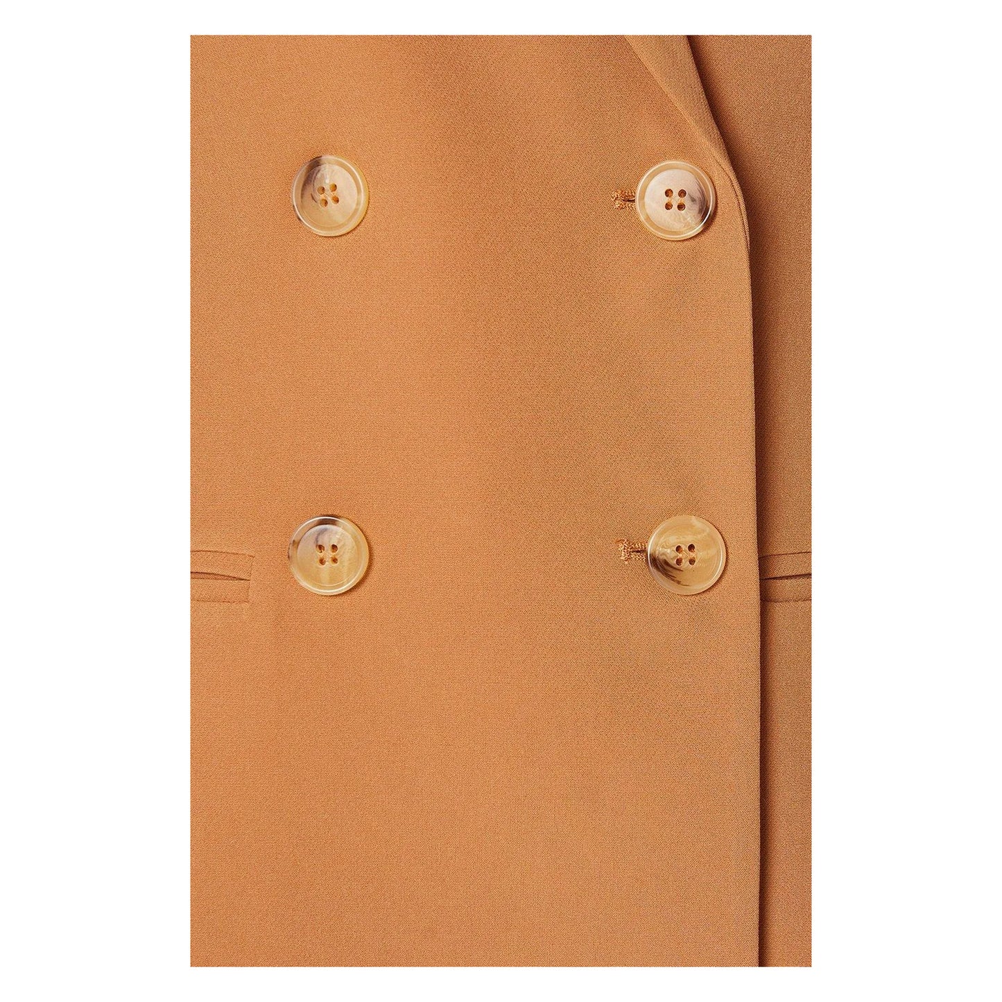 Camel - Side - Principles Womens-Ladies Double-Breasted Longline Blazer