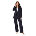 Navy - Pack Shot - Principles Womens-Ladies Double-Breasted Longline Blazer