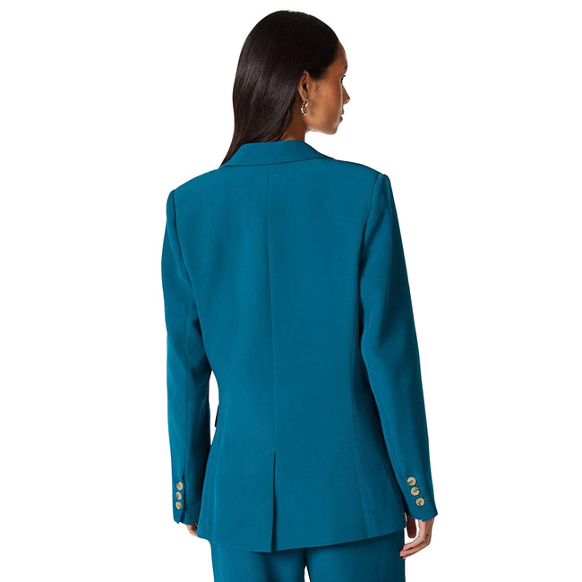 Teal - Back - Principles Womens-Ladies Single-Breasted Blazer