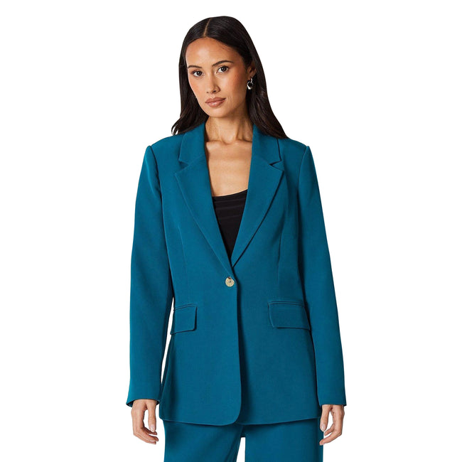 Teal - Front - Principles Womens-Ladies Single-Breasted Blazer