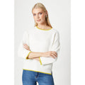 Ivory - Front - Principles Womens-Ladies Boxy 3-4 Sleeve Jumper